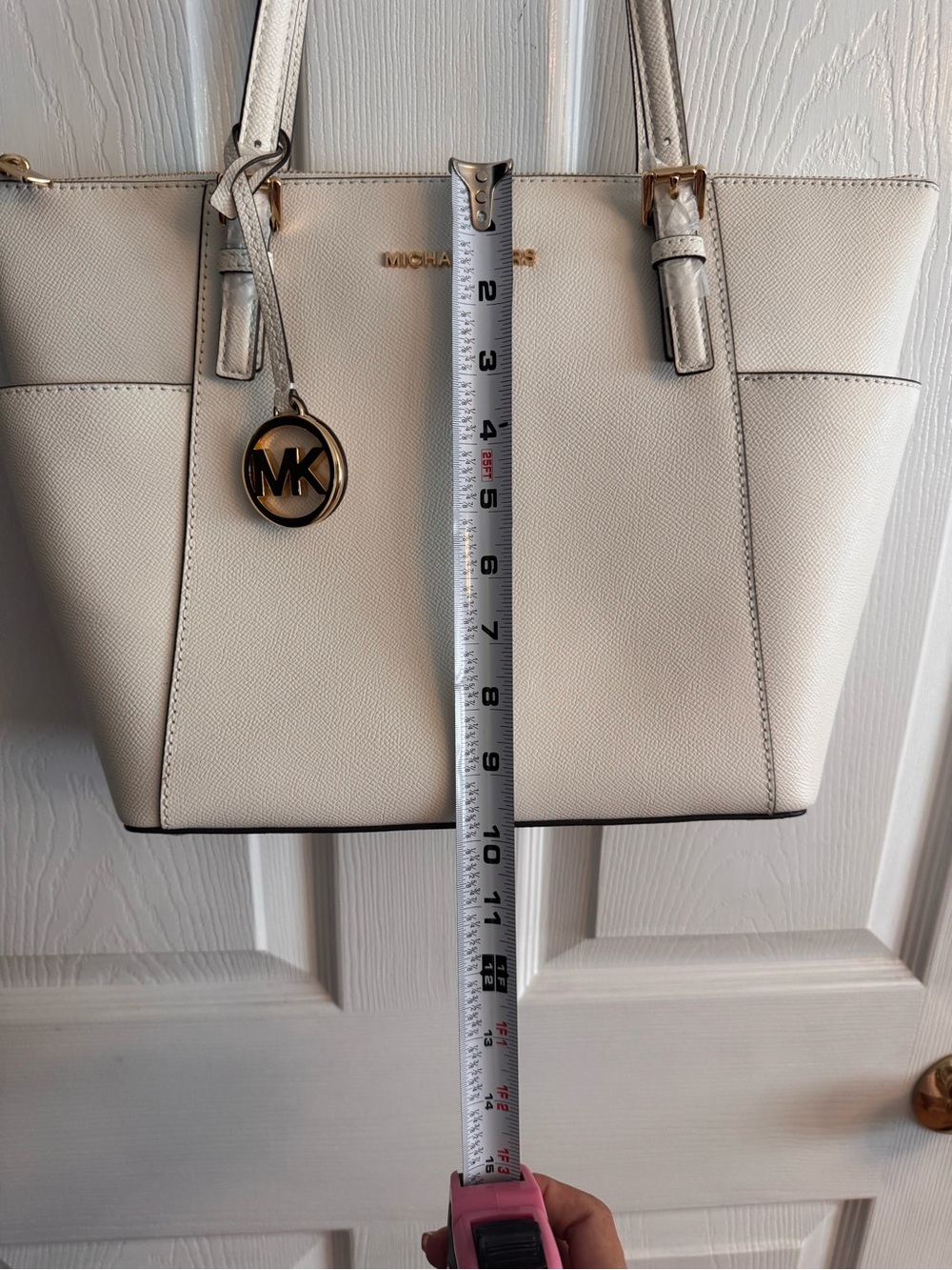 Michael Kors Jet Set Tote in Optic White - Picture 4 of 11